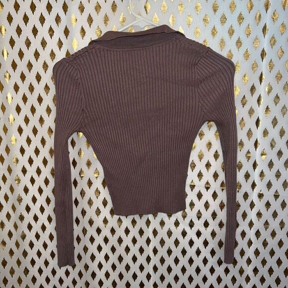 Nude neutral ribbed t-shirt and long sleeve top size M bundle - Picture 4 of 7